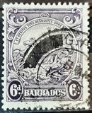 [Alegroría de Barbados. Sin inscripción "Postage & Revenue"., tipo Z12]