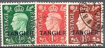 [King George VI - Great Britain Postage Stamps Overprinted "TANGIER", type F]