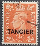[King George VI - Great Britain Postage Stamps Overprinted "TANGIER", type N]