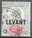 [Great Britain Postage Stamps Overprinted "LEVANT" - Ordinary or Coated Paper, Tip F3]