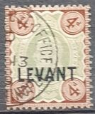 [Great Britain Postage Stamps Overprinted "LEVANT" - Ordinary or Coated Paper, Tip F6]