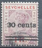 [Queen Victoria Surcharged, type E6]