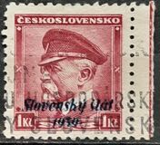 [Czechoslovakian Postage Stamps Overprinted "Slovenský štát 1939", tip A10]