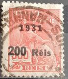 [No. 307 Surcharged, type CK31]
