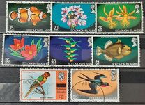 [Flora and Fauna - Issues of 1972, 1973 and 1975 with Bar Imprint on "British", typ EB1]