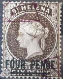 [Queen Victoria - Not Issued Stamps Surcharged. New Watermark, Scrivi B34]