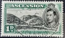 [King George VI and Views of Ascension, type F1]