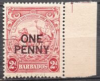 [No. Overprinted "ONE PENNY", tegund AC1]