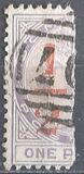 [No. 5 Halfed and Surcharged, type B]