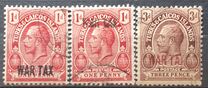 [No. 26 & 29 Overprinted "WAR TAX" at Bottom of Stamp, тып F]