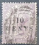 [Queen Victoria Surcharged Locally. "CENTS" Low & Wide. See also No.21-25, տեսակ B5]