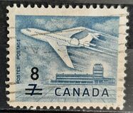 [Airliner & Ottawa Airport - Stamp of 1964 Surcharged, type JJ2]