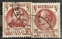 [The 100th Anniversary of the Discovery of Gold in Victoria & The 100th Anniversary of the Self Governance in Victoria, type DE]