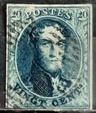 [King Leopold I - Oval 17-17½mm High and 14-14½mm Wide, typ B12]