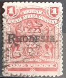 [Overprinted "RHODESIA.", Tipi K9]