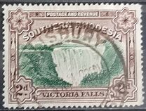 [Victoria Falls - Nos. 30 & 31 Inscribed with "Postage & Revenue" at Top of Frame, type F]