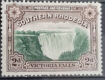 [Victoria Falls - Nos. 30 & 31 Inscribed with "Postage & Revenue" at Top of Frame, type F1]
