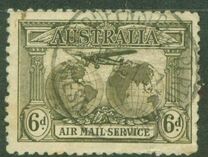 [Airmail - Charles Kingsford Smith's World Flights, Inscription "AIR MAIL SERVICE" at Bottom, Typ L]