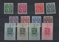 [Issues of 1949 but portrait of Queen Elizabeth II facing left and New Royal Cypher, tip AT]
