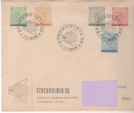 [The 100th Anniversary of Swedish Stamps & International Stamps Exhibition "Stockholmia '55", тып DV]