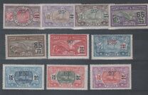 [Stamps of 1909 in New Colors & Surcharged New Value, type U]