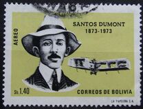 [Airmail Stamps - The 100th Anniversary of the Birth of Alberto Santos Dumont, Aviation Pioneer, Scrivi RC]