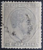 [King Alfonso XII of Spain - Inscription "PUERTO-RICO 1880", type I9]