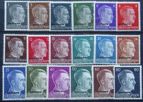 [German Empire Postage Stamps Overprinted "OSTLAND", type A]