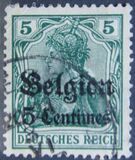 [German Empire Postage Stamps Surcharged "Fr. and C." or "Centimes" & Overprinted "Belgien", tip A1]