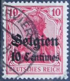[German Empire Postage Stamps Surcharged "Fr. and C." or "Centimes" & Overprinted "Belgien", tip A2]
