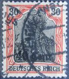 [German Empire Postage Stamps Surcharged "F and Cent" & Overprinted "Belgien", type B9]