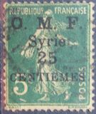 [French Postage Stamps Surcharged & Overprinted "O.M.F. - Syrie" - "Value" in 2 Lines, Вид I]