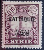 [Syria Postage Stamps Overprinted in French and Arabic in Black or Red, type A1]