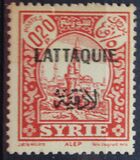 [Syria Postage Stamps Overprinted in French and Arabic in Black or Red, type A3]