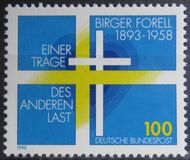 [The 100th Anniversary of the Birth of Birger Forell, Swedish Theologian, type BDJ]