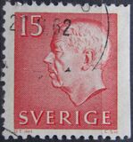 [King Gustaf VI Adolf of Sweden - White Numerals, with Imprint, τύπος FA]