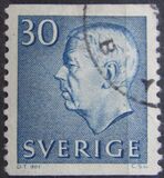 [King Gustaf VI Adolf of Sweden - White Numerals, with Imprint, τύπος FA6]