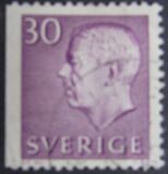 [King Gustaf VI Adolf of Sweden & Tree Crowns - New Colors and Values, type FA57]