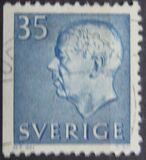 [King Gustaf VI Adolf of Sweden & Tree Crowns - New Colors and Values, type FA60]
