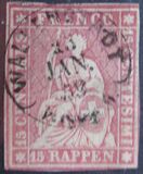 [Definitive 1854-1860 - Sitting Helvetia, type J2]