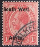 [South Africa Postage Stamps Overprinted "South West(14½mm wide) Africa" or "Zuid-West Afrika" - Overprint Spaced 14mm, type A2]