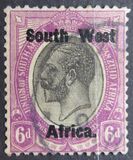 [South Africa Postage Stamps Overprinted "South West(14½mm wide) Africa" or "Zuid-West Afrika" - Overprint Spaced 14mm, type A10]