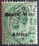 [South Africa Stamps Overprinted "South West" (16 mm wide) or "Zuid West" - Overprint Spaced 9½mm, 유형 E1]