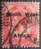 [South Africa Stamps Overprinted "South West" (16 mm wide) or "Zuid West" - Overprint Spaced 9½mm, 유형 E3]
