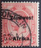 [South Africa Stamps Overprinted "South West" (16 mm wide) or "Zuid West" - Overprint Spaced 9½mm, 유형 E2]