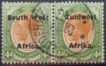 [South Africa Stamps Overprinted "South West" (16 mm wide) or "Zuid West" - Overprint Spaced 9½mm, 유형 E8]