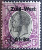 [South Africa Stamps Overprinted "South West" (16 mm wide) or "Zuid West" - Overprint Spaced 9½mm, 유형 E11]