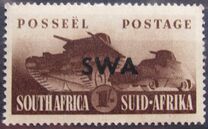 [South Africa Postage Stamps Overprinted "SWA" - Country Inscription in English and Afrikaans, Tüüp BA13]