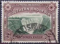 [Victoria Falls - Nos. 30 & 31 Inscribed with "Postage & Revenue" at Top of Frame, type F]