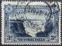 [Victoria Falls - Nos. 30 & 31 Inscribed with "Postage & Revenue" at Top of Frame, type F2]